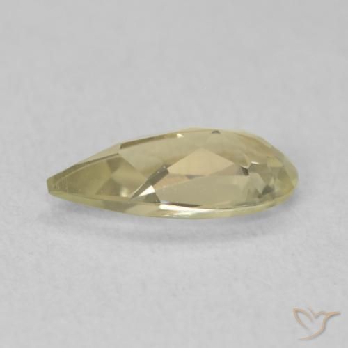 Diásporo com mudança de cor Luz amarela Natural 0.70ct, Formato de pêra, VVS-VS