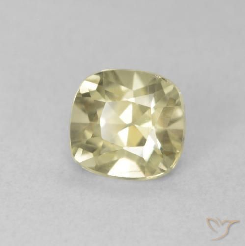 Diásporo com mudança de cor Luz amarela Natural 0.76ct, Almofada, VVS-VS