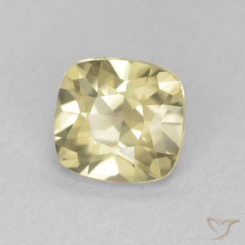 Diásporo com mudança de cor amarelo suave Natural 0.98ct, Almofada, VVS-VS