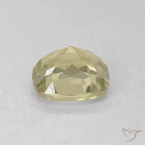 Diásporo com mudança de cor amarelo suave Natural 0.98ct, Almofada, VVS-VS