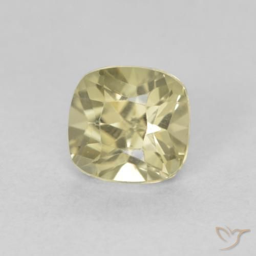 Diásporo com mudança de cor Luz amarela Natural 0.93ct, Almofada, VVS-VS