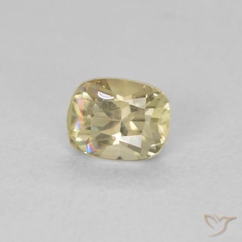 Diásporo com mudança de cor Luz amarela Natural 0.53ct, Almofada, VVS-VS