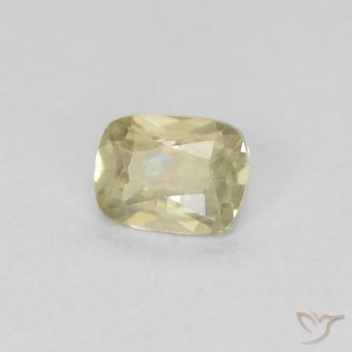 Diásporo com mudança de cor Luz amarela Natural 0.45ct, Almofada, VVS-VS