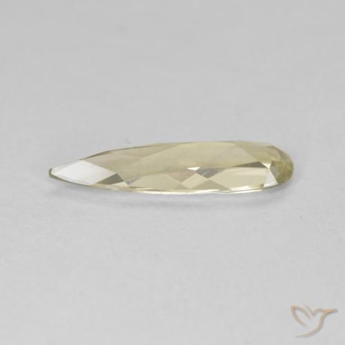 Diásporo com mudança de cor Luz amarela Natural 0.84ct, Formato de pêra, VVS-VS