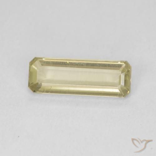 Diásporo com mudança de cor amarelo suave Natural 1.40ct, Corte Octógono / Esmeralda, VS
