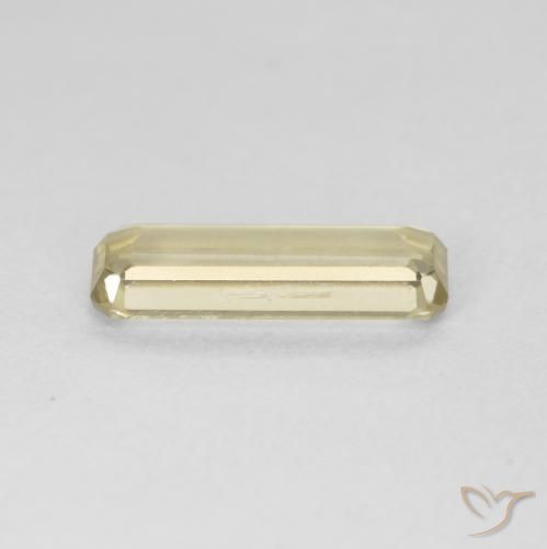Diásporo com mudança de cor amarelo suave Natural 1.40ct, Corte Octógono / Esmeralda, VS