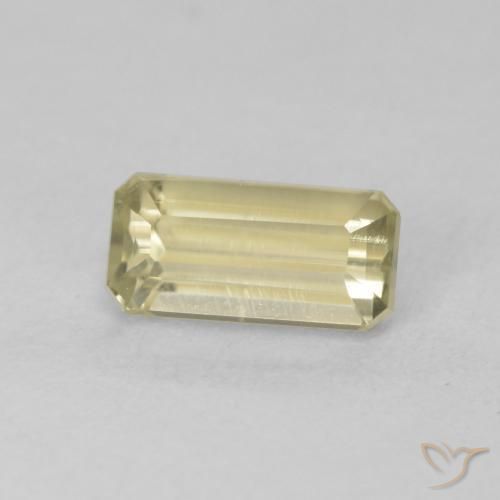 Diásporo com mudança de cor Luz amarela Natural 1.06ct, Corte Octógono / Esmeralda, VVS-VS