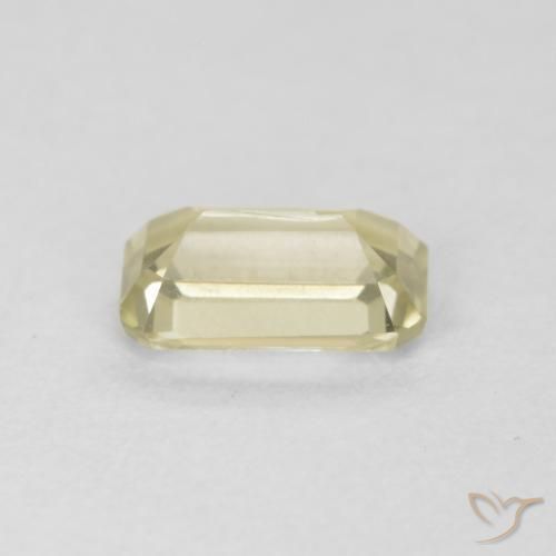 Diásporo com mudança de cor amarelo suave Natural 0.64ct, Corte Octógono / Esmeralda, VVS-VS