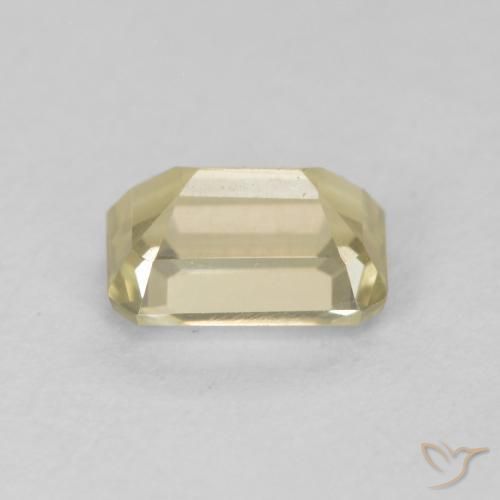 Diásporo com mudança de cor amarelo suave Natural 0.86ct, Corte Octógono / Esmeralda, VVS-VS
