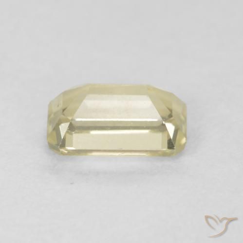 Diásporo com mudança de cor amarelo suave Natural 0.63ct, Corte Octógono / Esmeralda, VVS-VS