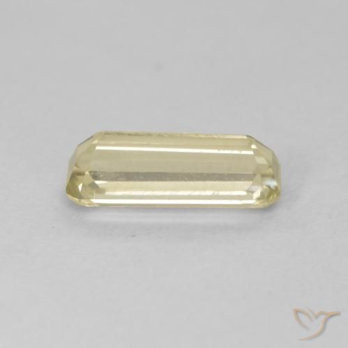 Diásporo com mudança de cor amarelo suave Natural 1.12ct, Corte Octógono / Esmeralda, VVS-VS