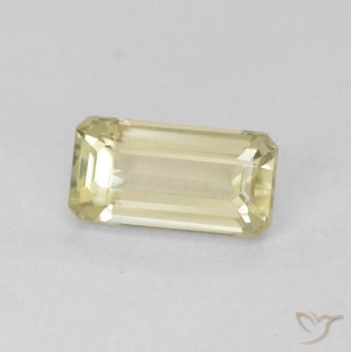 Diásporo com mudança de cor amarelo suave Natural 1.34ct, Corte Octógono / Esmeralda, VVS-VS