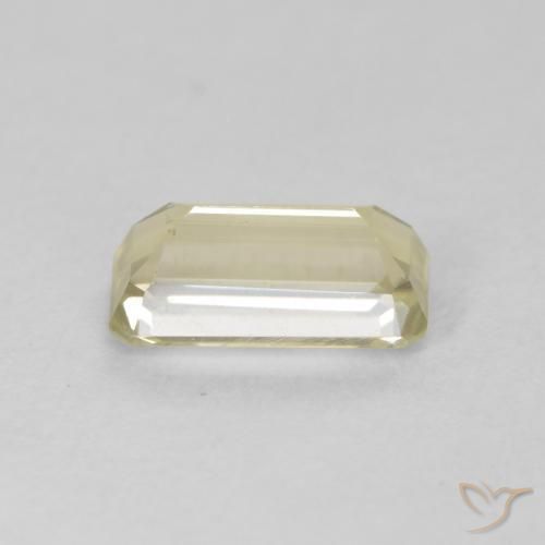 Diásporo com mudança de cor amarelo suave Natural 1.34ct, Corte Octógono / Esmeralda, VVS-VS