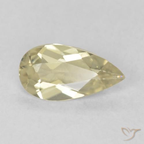 Diásporo com mudança de cor Luz amarela Natural 0.48ct, Formato de pêra, VVS