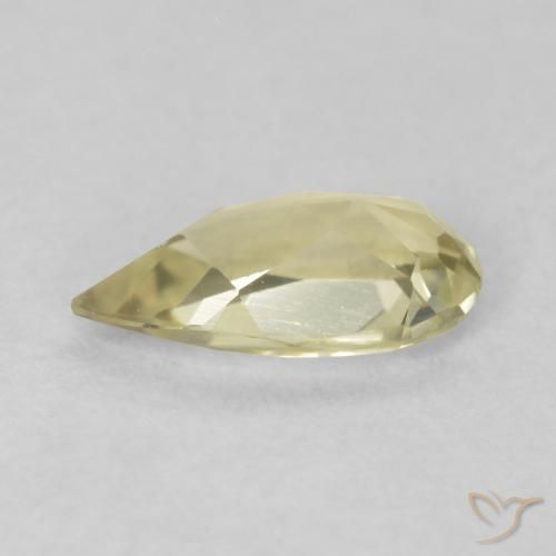 Diásporo com mudança de cor Luz amarela Natural 0.48ct, Formato de pêra, VVS
