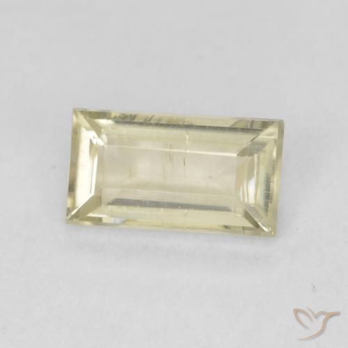 Diásporo com mudança de cor Luz amarela Natural 0.53ct, baguete, VS