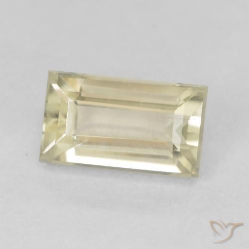 Diásporo com mudança de cor Amarelo muito claro Natural 0.90ct, baguete, VS