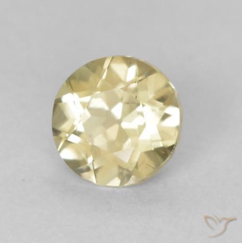 Diásporo com mudança de cor Luz amarela Natural 0.57ct, Redondo, VS
