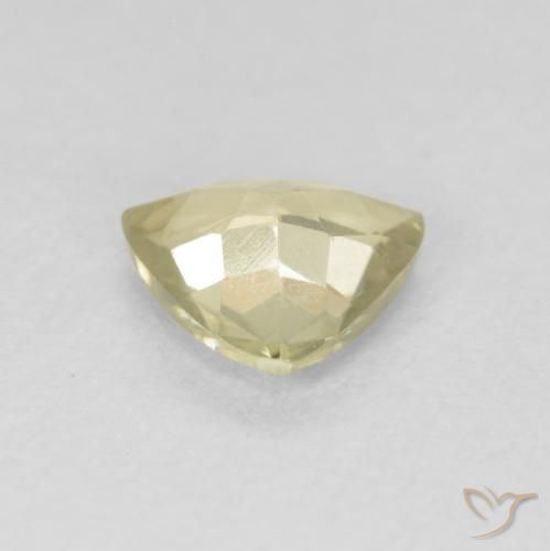 Diásporo com mudança de cor amarelo bege Natural 0.55ct, Trilhão, VS