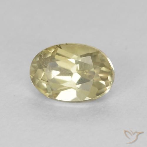 Diásporo com mudança de cor Amarelo muito claro Natural 0.67ct, oval, VS