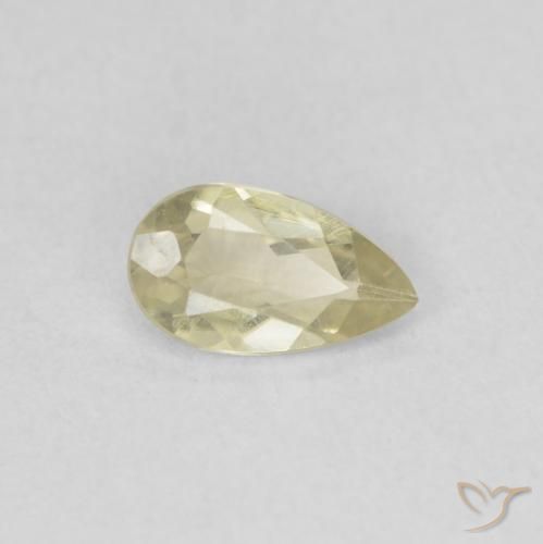 Diásporo com mudança de cor Luz amarela Natural 0.54ct, Formato de pêra, VVS-VS