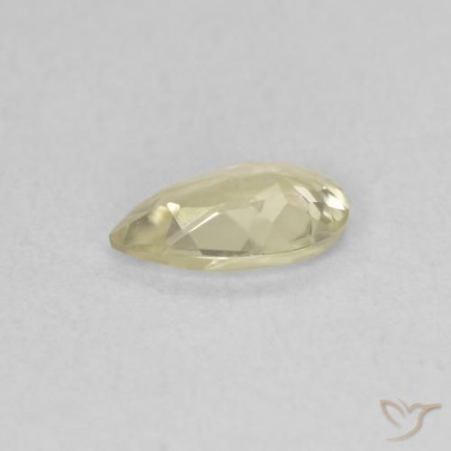 Diásporo com mudança de cor Luz amarela Natural 0.54ct, Formato de pêra, VVS-VS