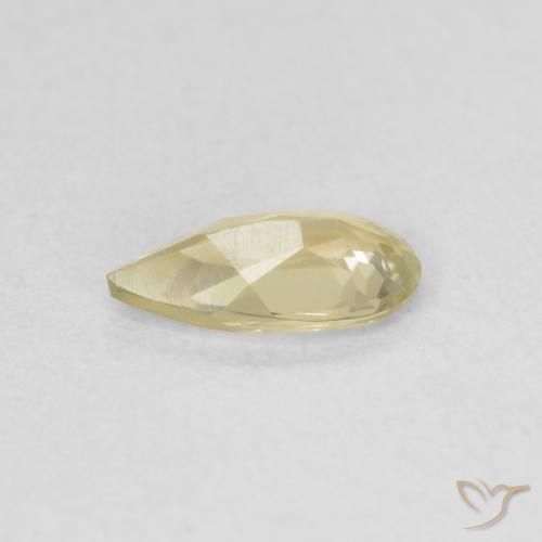 Diásporo com mudança de cor Luz amarela Natural 0.55ct, Formato de pêra, VVS-VS