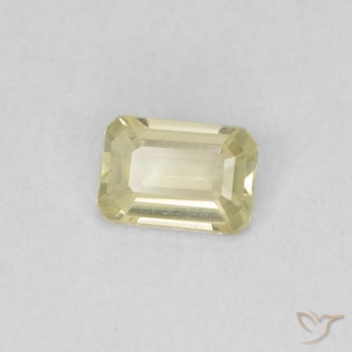 Diásporo com mudança de cor Luz amarela Natural 0.55ct, Corte Octógono / Esmeralda, VVS-VS