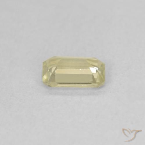 Diásporo com mudança de cor Luz amarela Natural 0.55ct, Corte Octógono / Esmeralda, VVS-VS