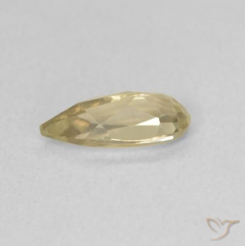 Diásporo com mudança de cor Luz amarela Natural 0.80ct, Formato de pêra, VVS-VS
