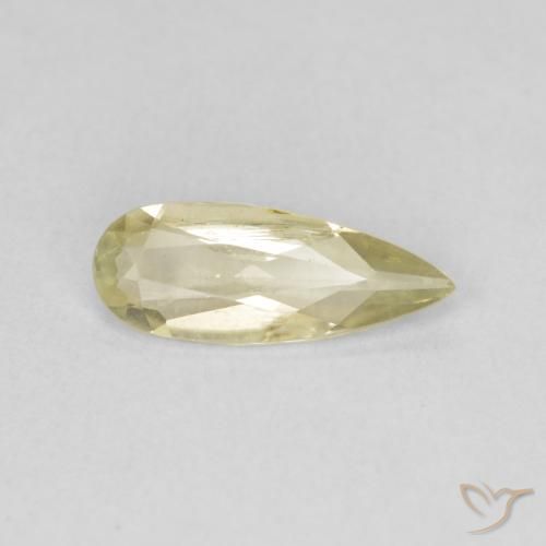 Diásporo com mudança de cor Luz amarela Natural 1.08ct, Formato de pêra, VS
