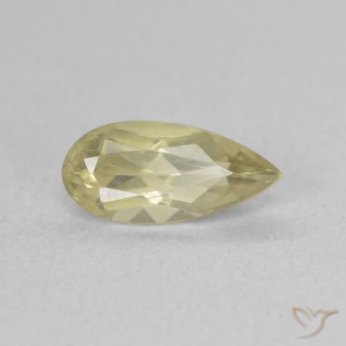 Diásporo com mudança de cor Luz amarela Natural 0.99ct, Formato de pêra, VS