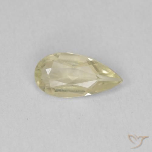 Diásporo com mudança de cor Luz amarela Natural 0.71ct, Formato de pêra, VVS