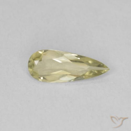 Diásporo com mudança de cor Luz amarela Natural 0.61ct, Formato de pêra, VVS