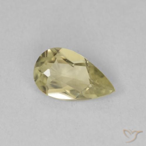 Diásporo com mudança de cor amarelo médio Natural 0.75ct, Formato de pêra, VVS