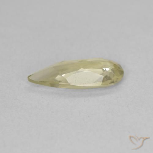 Diásporo com mudança de cor amarelo médio Natural 0.91ct, Formato de pêra, VVS