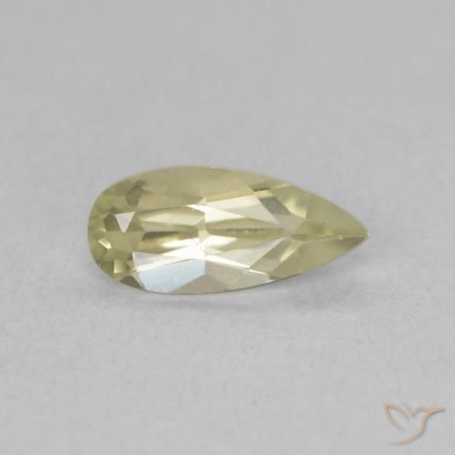 Diásporo com mudança de cor Luz amarela Natural 0.74ct, Formato de pêra, VVS