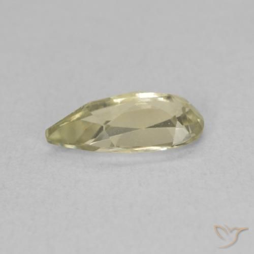 Diásporo com mudança de cor Luz amarela Natural 0.74ct, Formato de pêra, VVS