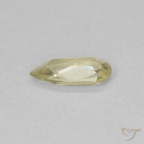 Diásporo com mudança de cor Luz amarela Natural 0.46ct, Formato de pêra, VVS