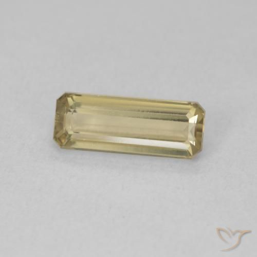 Diásporo com mudança de cor Luz amarela Natural 1.20ct, Corte Octógono / Esmeralda, VVS