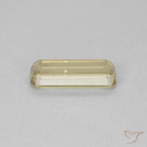 Diásporo com mudança de cor Luz amarela Natural 1.20ct, Corte Octógono / Esmeralda, VVS