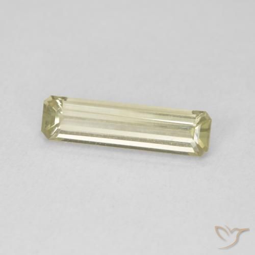 Diásporo com mudança de cor amarelo suave Natural 1.26ct, Corte Octógono / Esmeralda, VVS