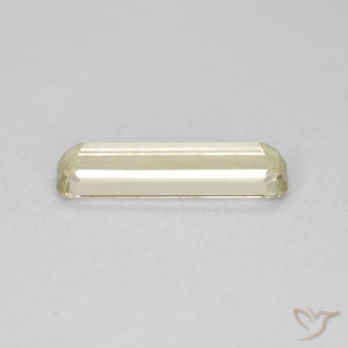 Diásporo com mudança de cor amarelo suave Natural 1.26ct, Corte Octógono / Esmeralda, VVS