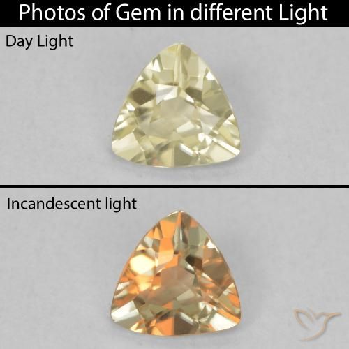 0.31ct Natural Luz amarela Diásporo com mudança de cor, Trilhão, VVS