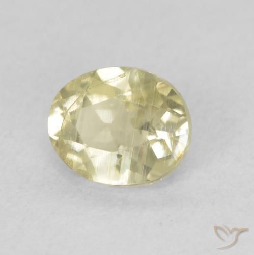 Diásporo com mudança de cor Luz amarela Natural 0.76ct, oval, VS-SI