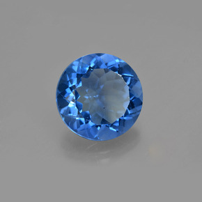 Fluorita que muda de cor Violeta para azul Natural 10.49ct, Corte Redondo, VS