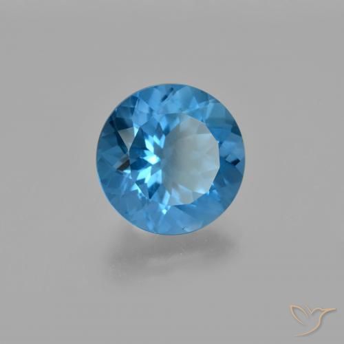 Fluorita que muda de cor Azul-marinho Natural 10.93ct, Redondo, VS