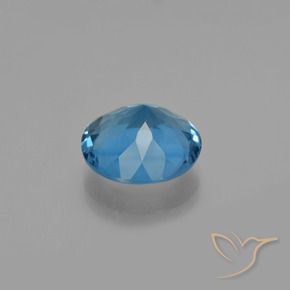 Fluorita que muda de cor azul egípcio Natural 9.65ct, Redondo, VS