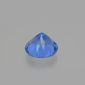 Fluorita de Mudança de Cor Violeta-Azul Natural 14,16ct, Corte Redondo, VVS