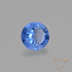 Fluorita que muda de cor Azul-marinho Natural 13.97ct, Redondo, VS